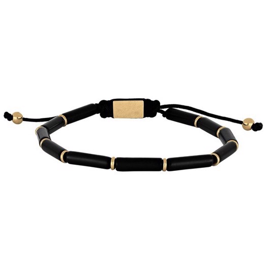Nordahl Andersen Son Of Noa Rustfri Stål Armbånd med Sort Onyx